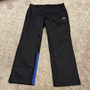 Pepsi Mens Work Pants 40x32 Black Flat Front Cargo Pocket Stretch Workwear Logo